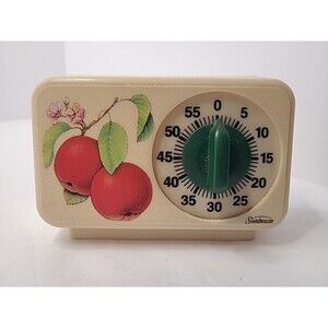 Vintage Sunbeam Kitchen Timer Peaches 70s Retro Grandma Tested Working